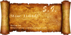 Stier Ildikó névjegykártya
