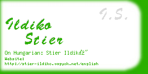 ildiko stier business card